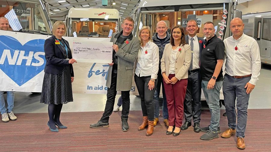 NEWS RELEASE: Tradeglaze Joins Eastenders Stars for Charity Cheque Presentation