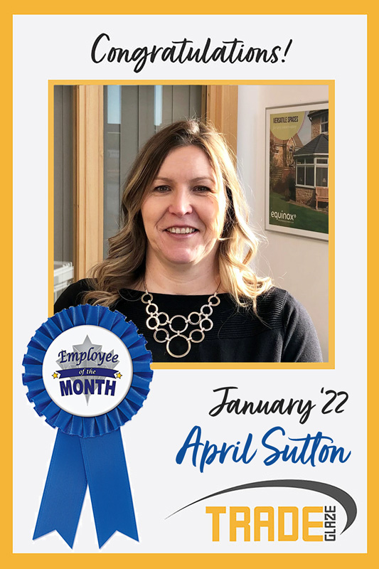 April Sutton Employee of the Month January