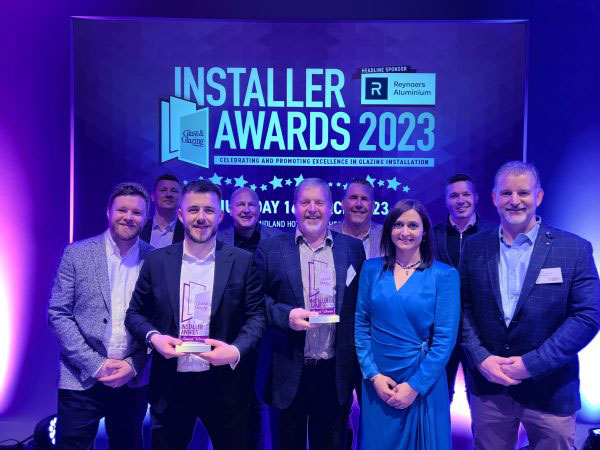 Tradeglaze team attending 2023 GGP Installer Awards and winning best commercial installer for 2023.