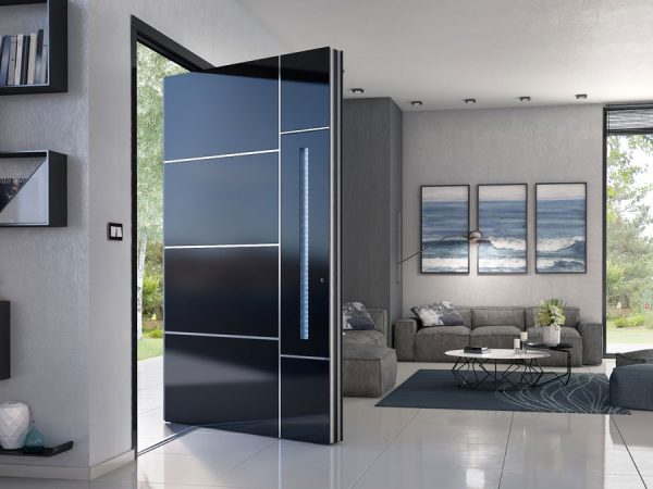 Large aluminium entrance doors