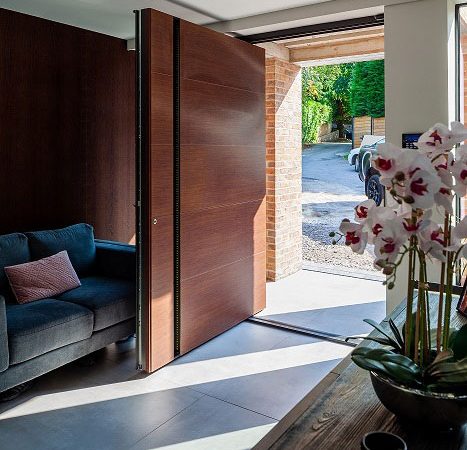 Extra wide entrance doors