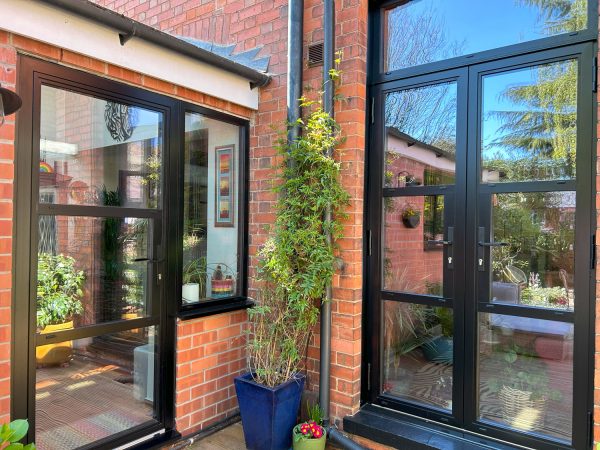 black aluminium heritage door