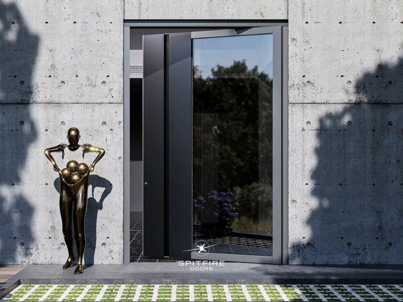 aluminium pivot doors