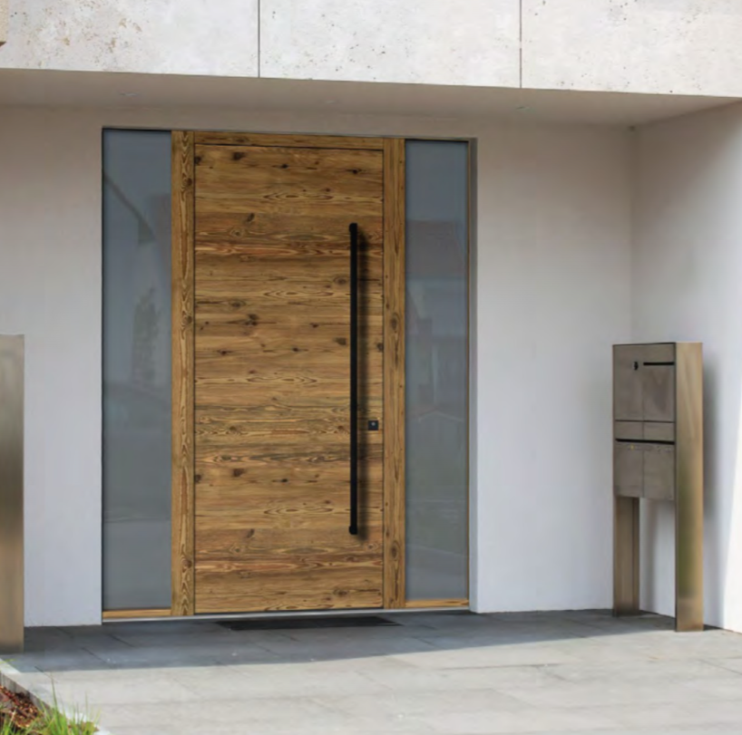 front door timber finish