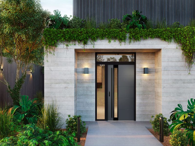 aluminum entrance door
